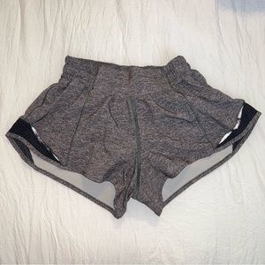 Grey Lululemon Hottie Hot Shorts